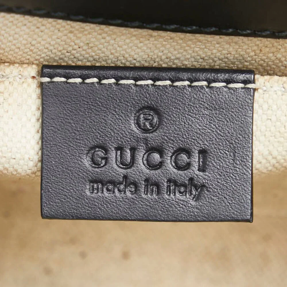 GUCCI Authentic Black Leather Horsebit Shoulder Bag - Picture 13 of 15